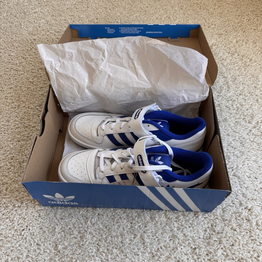 Adidas Forum Low Mens Size 11 White Blue NEW FY7756 Basketball Sneakers